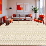 Luxury Beige Animal Print Featuring Geometric Spotted Runner Style(Beige)