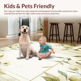 Beige Serenity Area Floral Symphony Easy Clean(Beige)