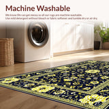 Navy Yellow Geometric Elegance(Black)
