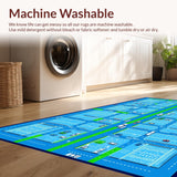 Playful Cartoonish City Scene(Blue)