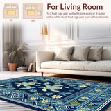 Navy Blue Coastal Symmetry Design(Blue)