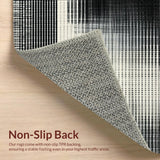 Modern Abstract Black & White Woven Design(Black)