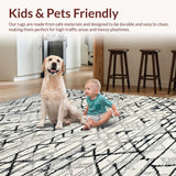 Minimalist High Pile Geometric Elegance(Gray)