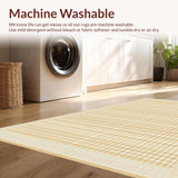 Modern Geometric Area Rug Tan and Cream Checkered Design Carpet(Beige)