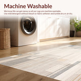 Abstract Beige Area Modern Lines & Subtle Texture for Home(Beige)