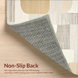 Textured Beige Area Abstract Design(Beige)