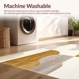 Modern Abstract Runner Camel & Beige(Beige)