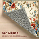 Blossom Cascade with Artistic Petal Swirls and Dynamic Modern Floral(Beige)