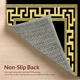 Chic Black Gold Geometric Flair(Black)