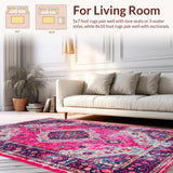 Distressed Medallion High Traffic Area(Pink)