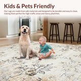 Floral Whisper Beige Anti Slip Bath Absorbent Shower(Beige)