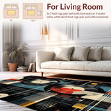 Stylish Half Round Patio Welcome Mat(Black)