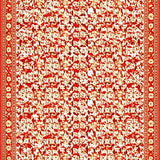 Lively Retro Flower Print(Red)
