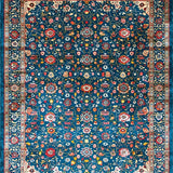 Sophisticated Black Floral Elegance(Blue)