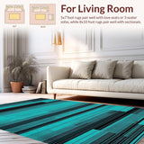 Modern Abstract Teal and Black(Blue)