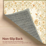 Sophisticated Floral Patterned Ideal for Farmhouse Decor(Beige)