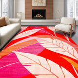 Artful Geometric Leaf Arrangement(Red)