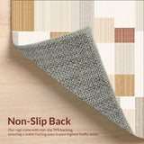 Modern Grid Area Self Adhesive Non Skid Absorbent Floor Duo(Beige)
