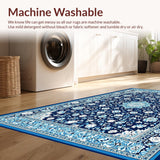 Retro Floral Print Elegance(Blue)