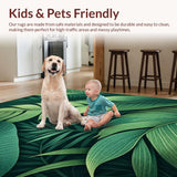 Tropical Leaf Velvet Elegance(Green)