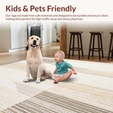 Abstract Beige Modern Geometric Design Floor(Beige)
