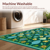 Chic Green Abstract Nature Motif(Green)
