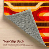 Artistic Retro Curved Motif(Red)