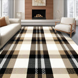 Plaid Beige Non Shedding(Beige)