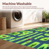 Interactive Road Traffic Playmat for(Blue)