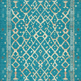 Elegant Teal Geometric Composition(Blue)
