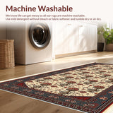 Mushroom Themed Low Profile Boho Doormat(White)