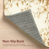 Beige Botanical Bloom Area Modern Floral Design for Home(Beige)