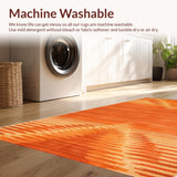 Shaggy Burnt Orange Dorm Room Area(Orange)