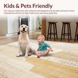 Artisan Crafted Area Beige and Cream Abstract Motif(Beige)