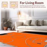 Fun Youthful Sports Enthusiast Decor(Orange)