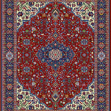 Rustic Diamond Motif in Warm Hues(Red)