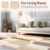 Modern Beige Stylish Accent Floor Mat for Any Space(Beige)
