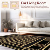 Modern Geometric Runner(Black)