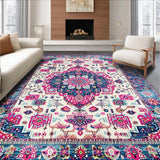 Vibrant Floral Medallion Motif(White)