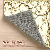 Chic Beige Cream with Ornate Vine Like(Beige)