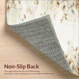 Textured Beige with Abstract Floral Design for Modern Home(Beige)