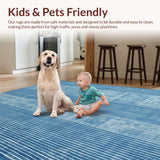 Trendy Distressed Blue Tiled Look(Blue)