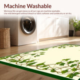 Verdant Garden Accent with Boho Inspired Botanical Motifs(Green)