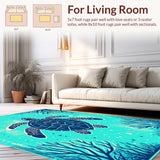 Coastal Vibrant Turtle Motif(Blue)