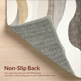Abstract Beige & Taupe Area for Small Spaces(Beige)