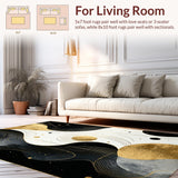 Chic Gold Foil Geometric Motif(Black)