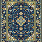 Vivid Geometric Harmony in White(Blue)