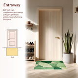 Modern Sage Green Non Slip(Green)
