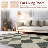Charcoal Checkered Modern Entryway(Beige)