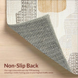 Boho Fringe Area Beige Neutral Tone Accent(Beige)